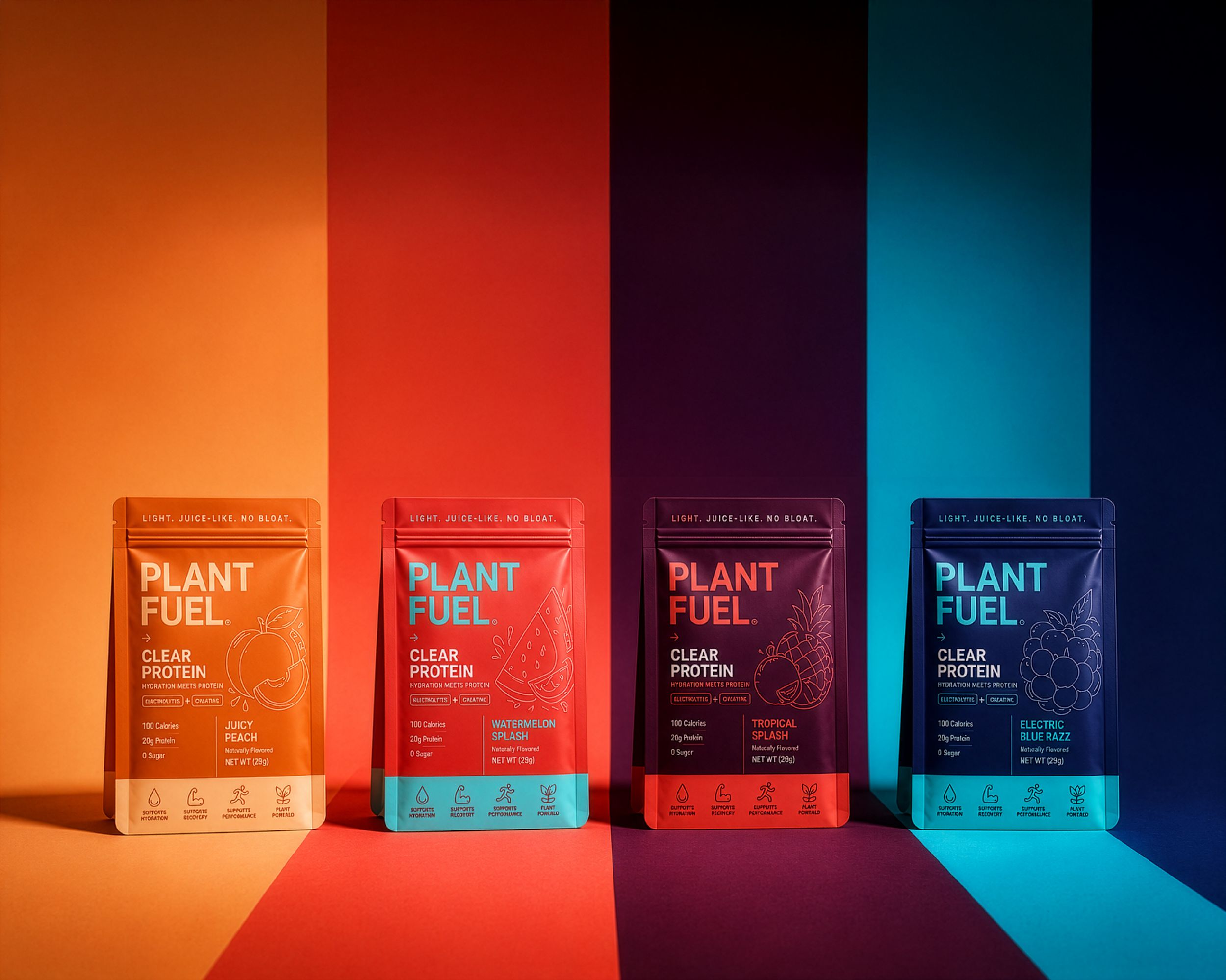 Plant Fuel Clear Protein flavor lineup